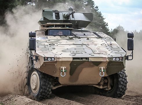The Boxer APC is equipped with Rafael's turret