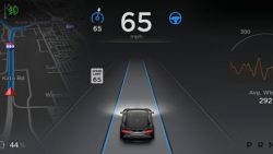 Tesla's autopilot screen