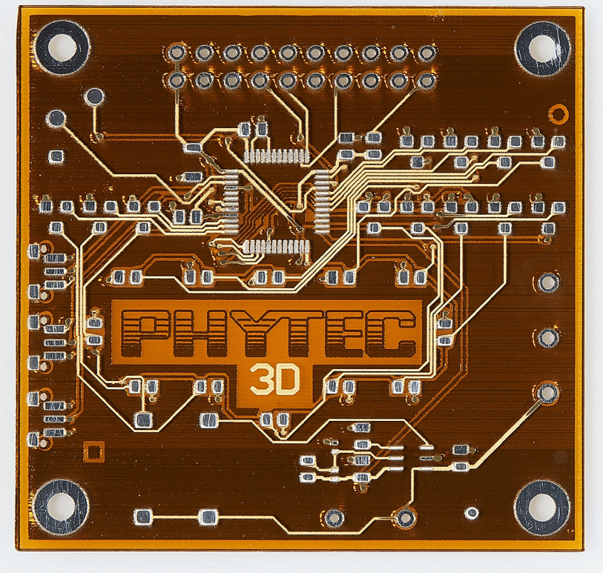 Circuit board created by PHYTEC using DragonFly 2020 Pro 3D Printer