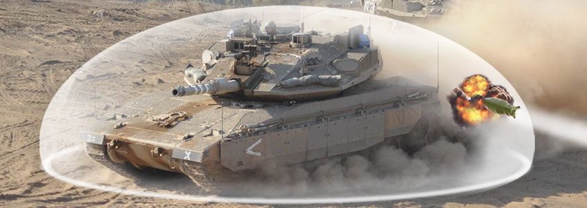 Trophy system protecting IDF Merkava tank