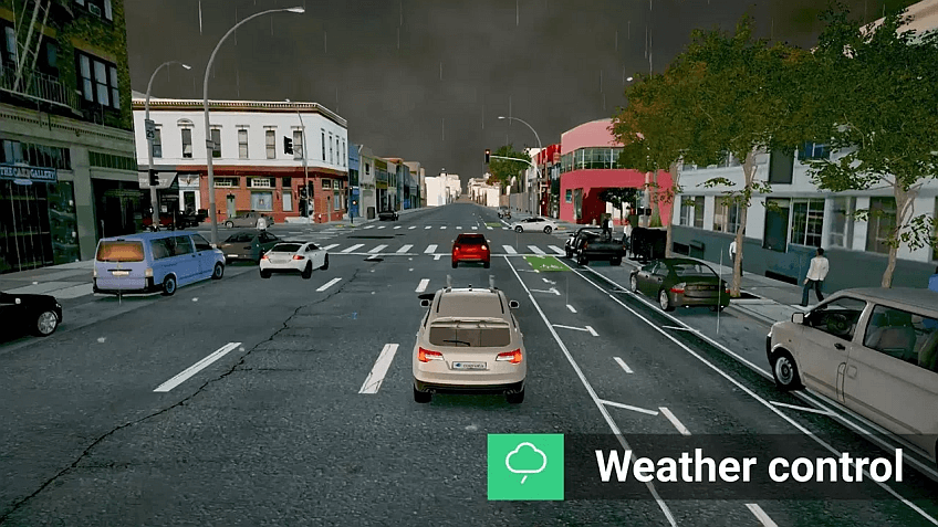 Driving a virtual car in a virtual street in a virtual city....