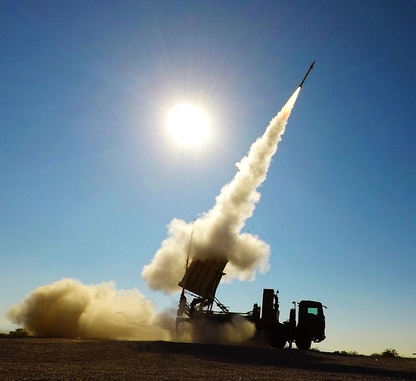 An Iron Dome launcher fires a Tamir missile. (Photo: RAFAEL)